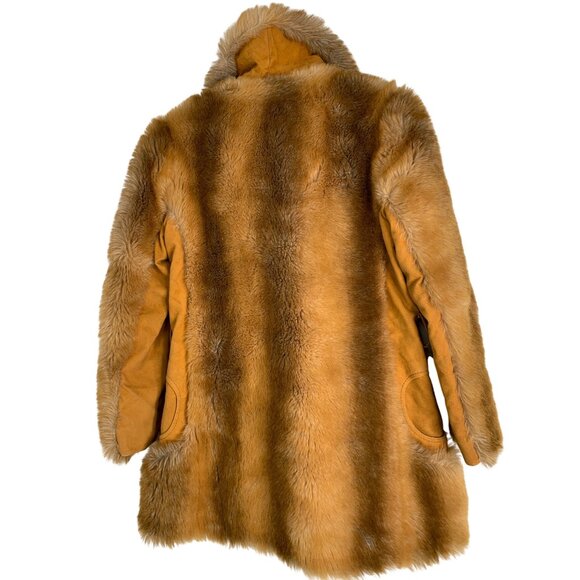 Vintage 80s Womens Faux Fur Mid-Length Coat Size 8 RO10553 - Picture 6 of 11